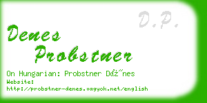 denes probstner business card